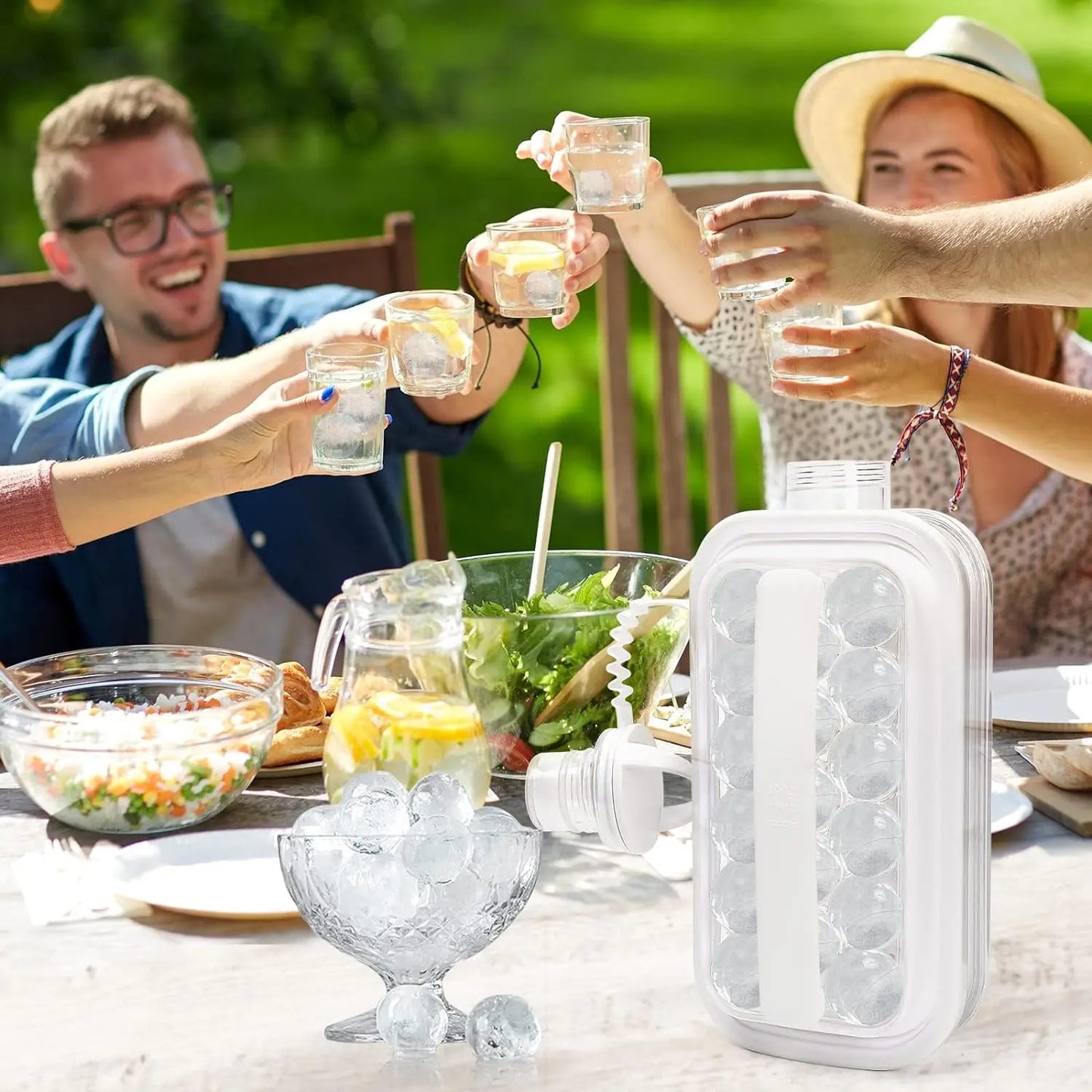 Luxora Ice Ball Maker Kettle 2 in 1 Water Bottle Tray