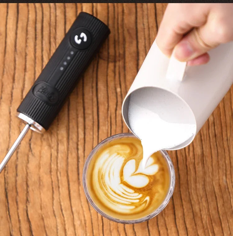 Royallure Electric Milk Frother Handheld Coffee Whisk, Egg Beater & Drink Mixer
