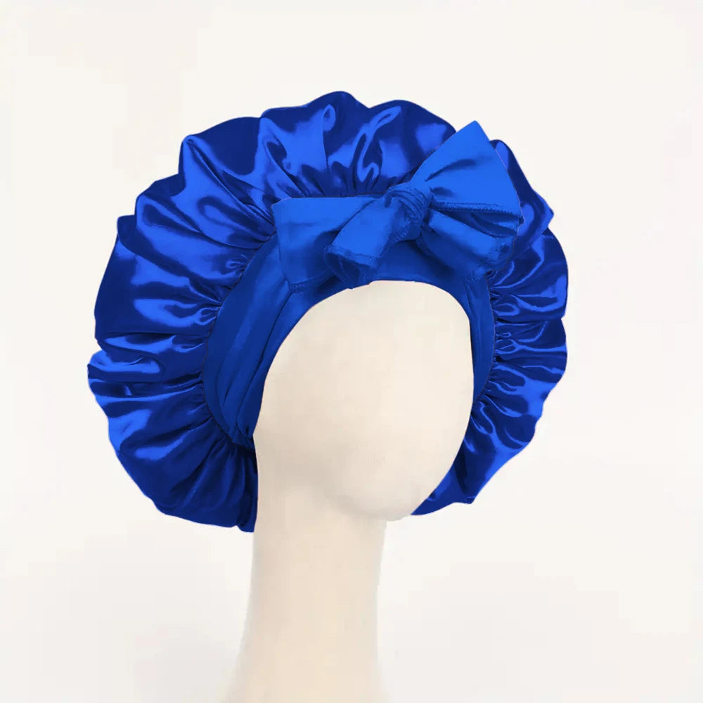 Satin Bonnet Silk Bonnet Adjustable Bonne For Sleeping Hair Bonnet With Tie Band Bonnets For Women Men 12