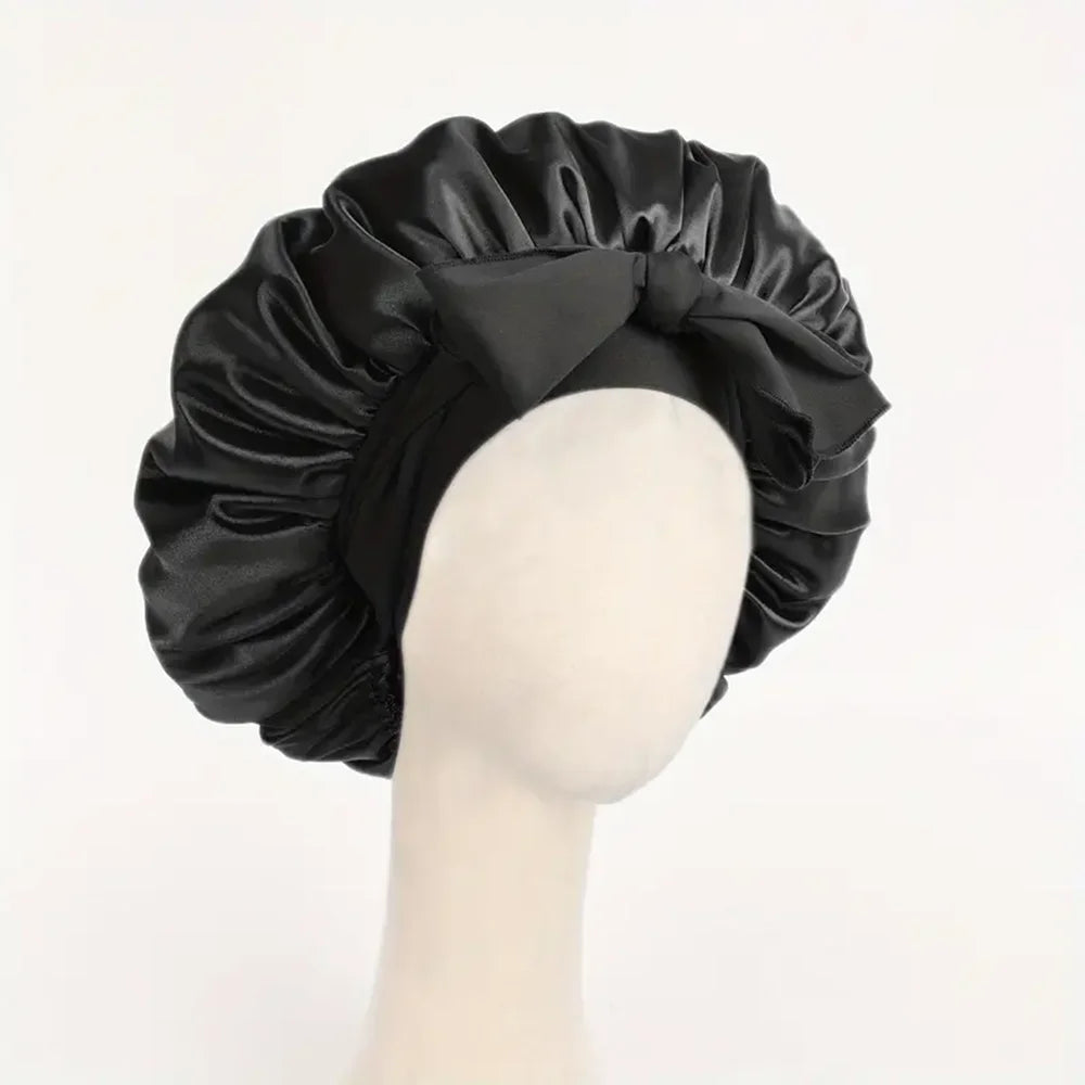 Satin Bonnet Silk Bonnet Adjustable Bonne For Sleeping Hair Bonnet With Tie Band Bonnets For Women Men 21