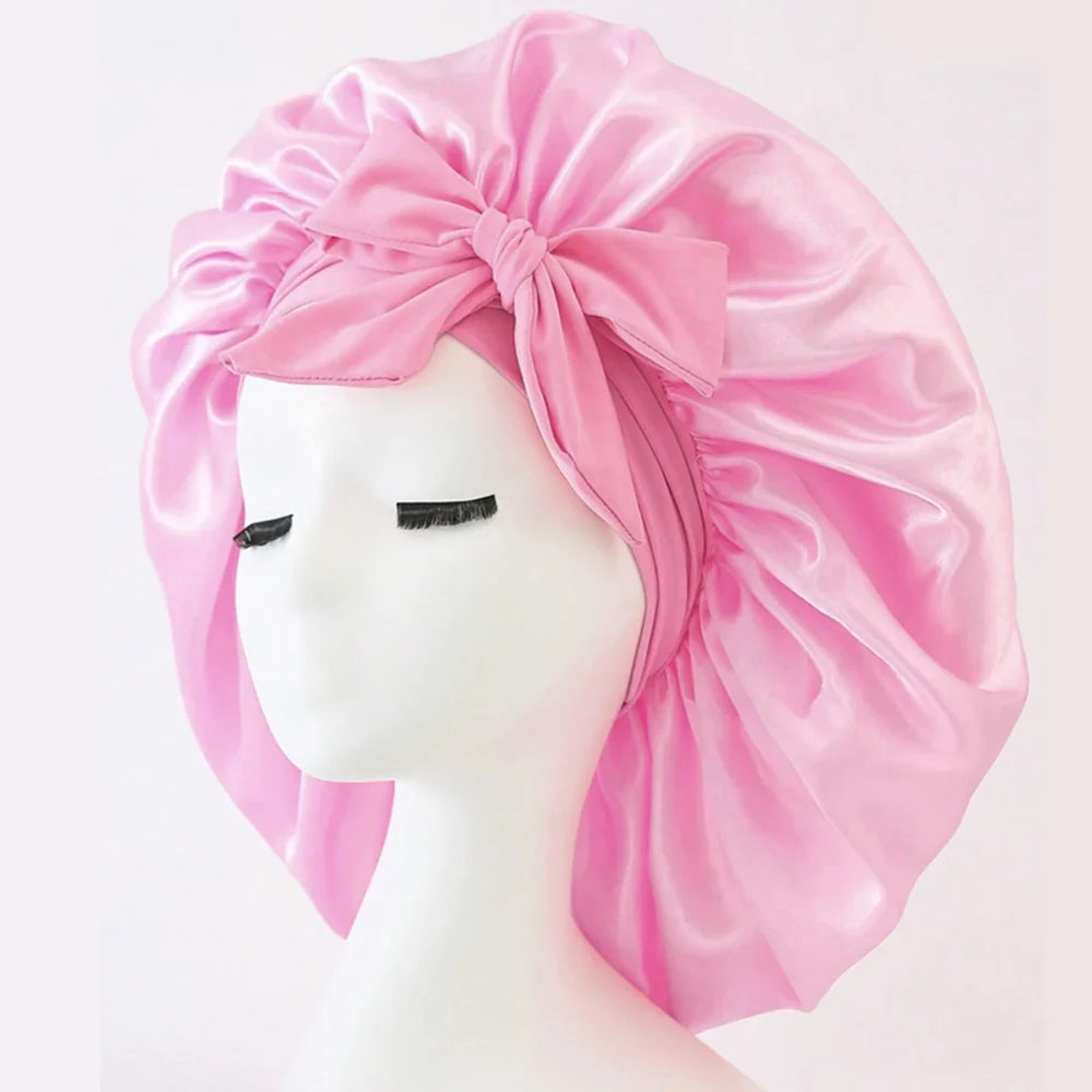 Satin Bonnet Silk Bonnet Adjustable Bonne For Sleeping Hair Bonnet With Tie Band Bonnets For Women Men 4