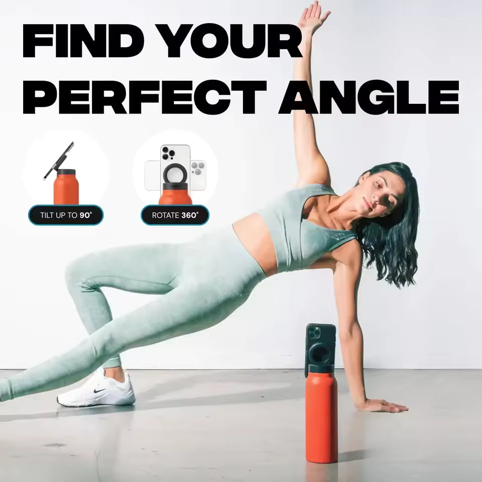 Royallure Magnetic Water Bottle – Insulated, Phone-Holding, Leak-Proof Design