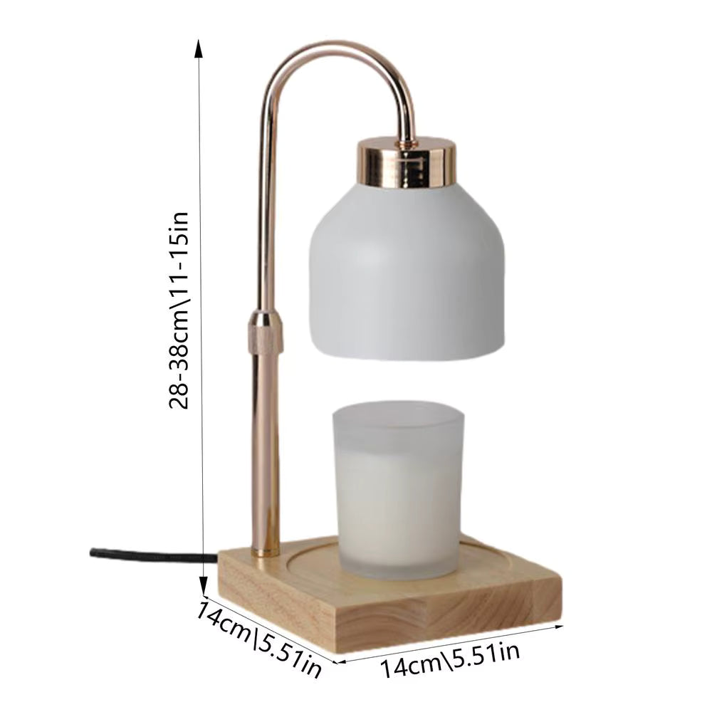 Royaleva Candle Warmer Lamp – Double Burner Wax Melt Warmer with Brass Arm