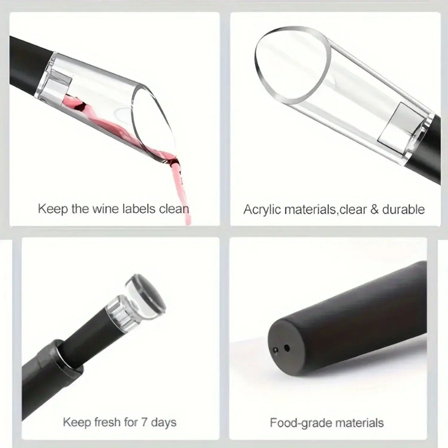 Royallure Rechargeable Electric Wine Bottle Opener Set with Vacuum Sealer