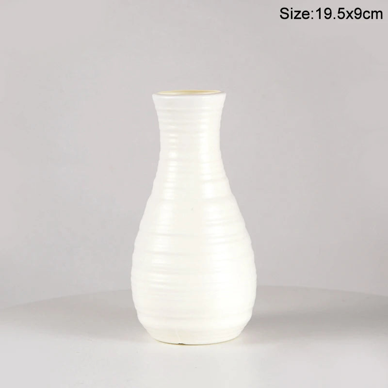 Royelux Nordic Ceramic Plastic Vase - Elegant Modern Home & Event Décor