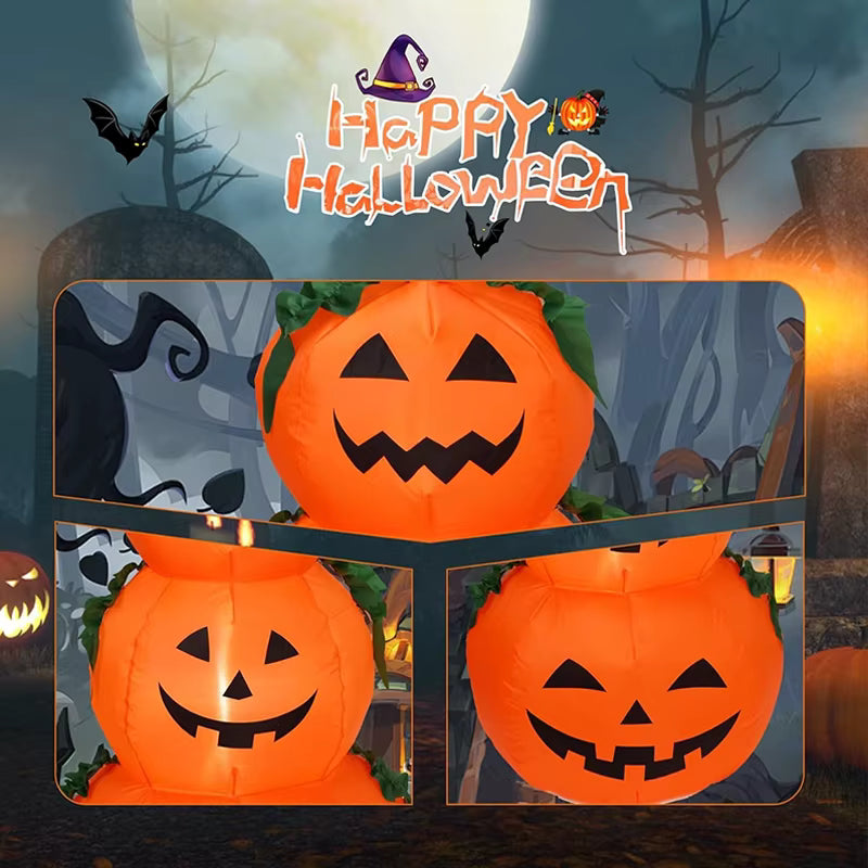 Royelux 120cm Halloween Inflatable Pumpkin LED Glow Lantern Outdoor Garden Holiday Decor