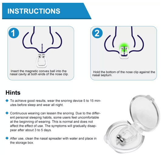 Royaleva Snore Stopper Magnetic Nose Clips (2 Piece Set)
