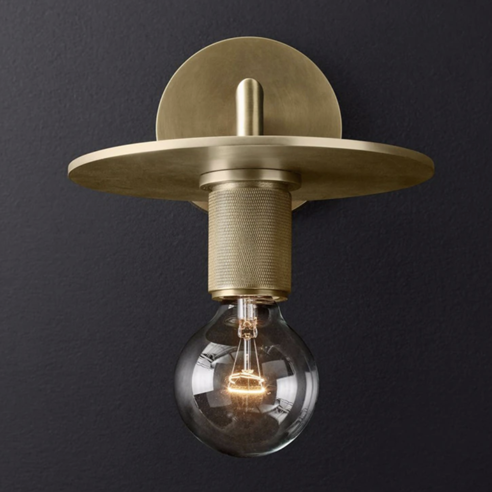 RoyaleGlow Armed Retro Brass Series - Wall Sconce