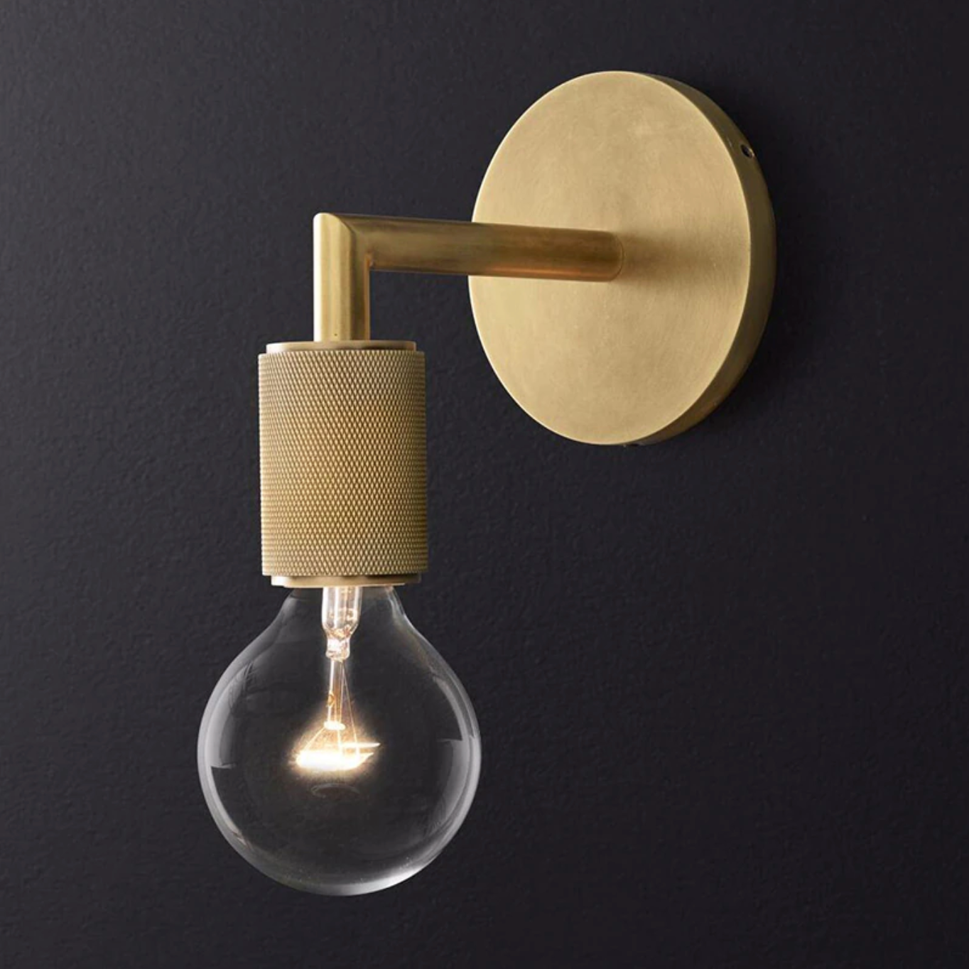 RoyaleGlow Armed Retro Brass Series - Wall Sconce
