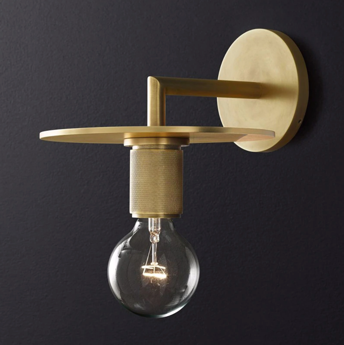 RoyaleGlow Armed Retro Brass Series - Wall Sconce
