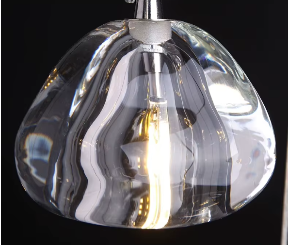 LuxRoyale Cascading Crystal Drop Chandelier for Staircase Entryway Lighting