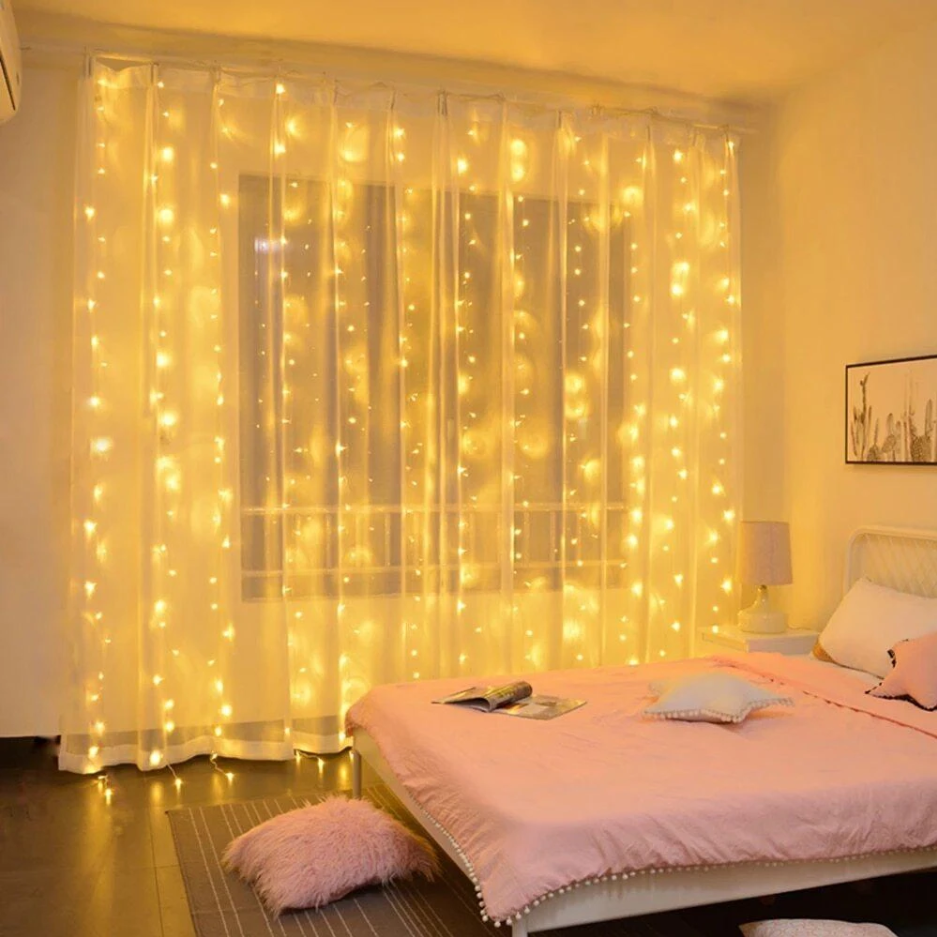 Royaleva Fairy Curtain Lights - Waterproof with 8 Lighting Modes - 3m x 2m