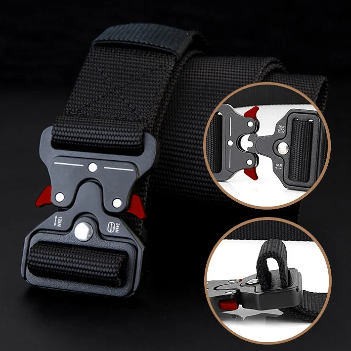 Luxora Tactical Quick Release Outdoor Belt - Adjustable Nylon Belt for Hiking and Camping