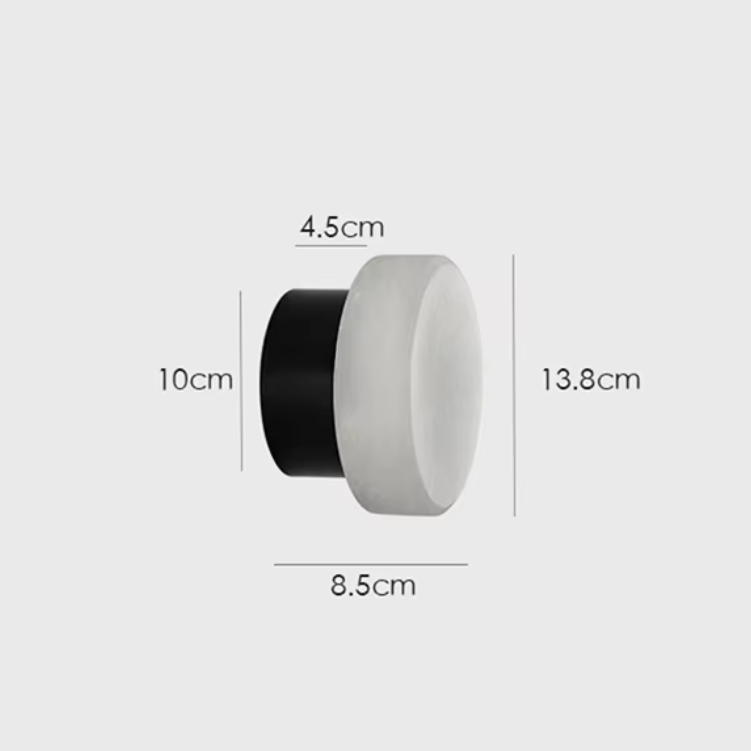 LuxRoyale Luxury Spanish Natural Marble Circular Wall Lamp