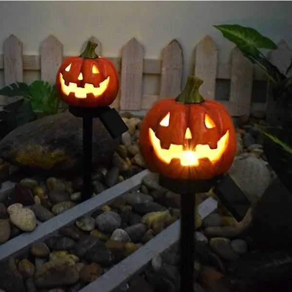 Royelux Halloween Jack-O-Lantern Solar Lamp Outdoor Waterproof Garden Yard Decor Light