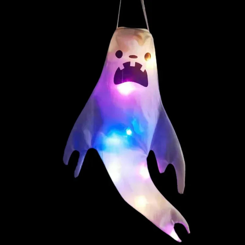 Lumora Hanging LED Luminous Ghost Halloween Decoration Outdoor Party Prop