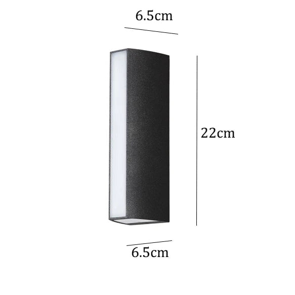 Rayvia Modern Outdoor Wall Light - Vertical Waterproof LED Fixture