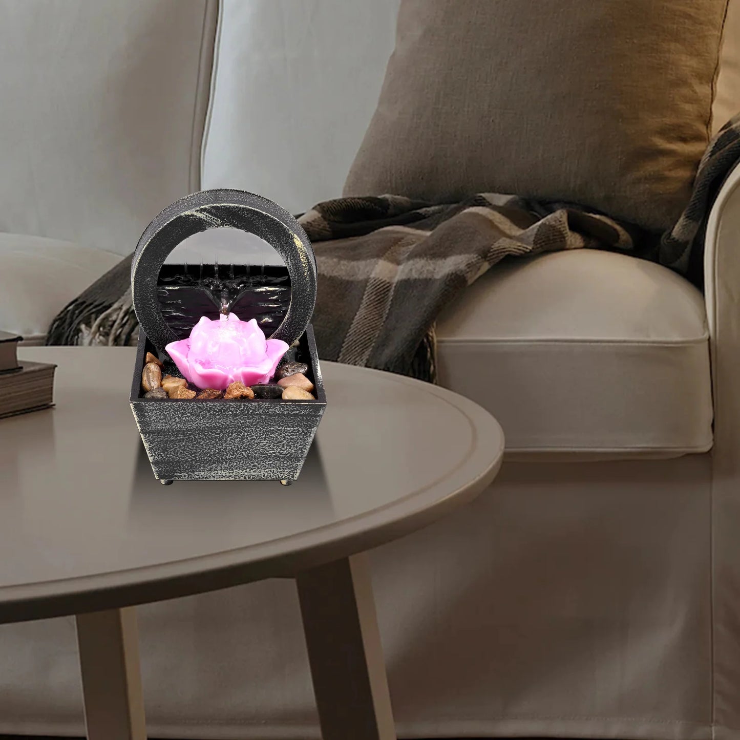 Royallure Portable Camping Fan 20000mAh Rechargeable Desk Fan with Light & 48H Run