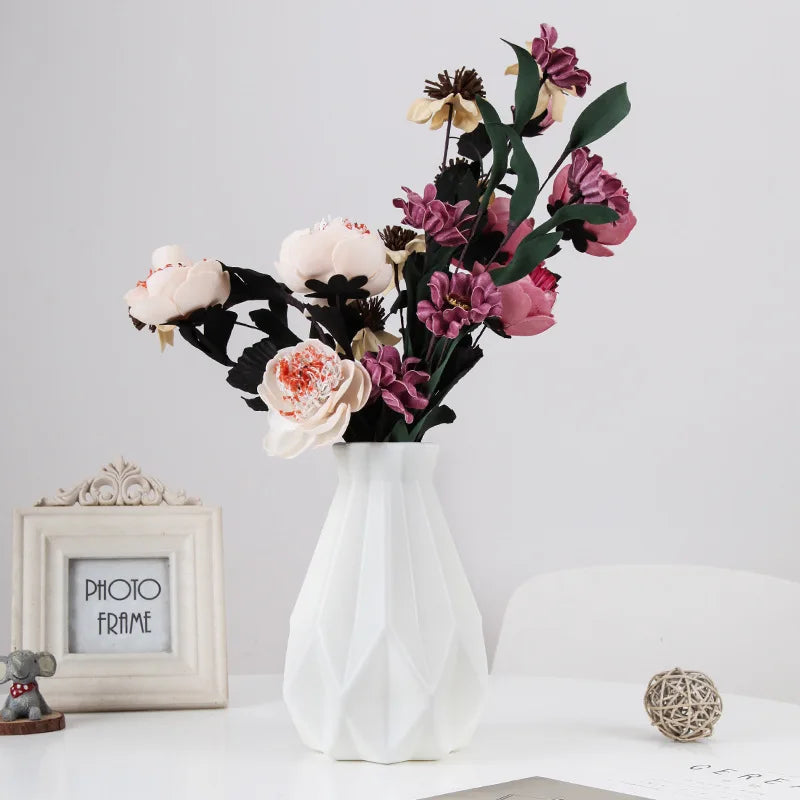 Royelux Nordic Ceramic Plastic Vase - Elegant Modern Home & Event Décor