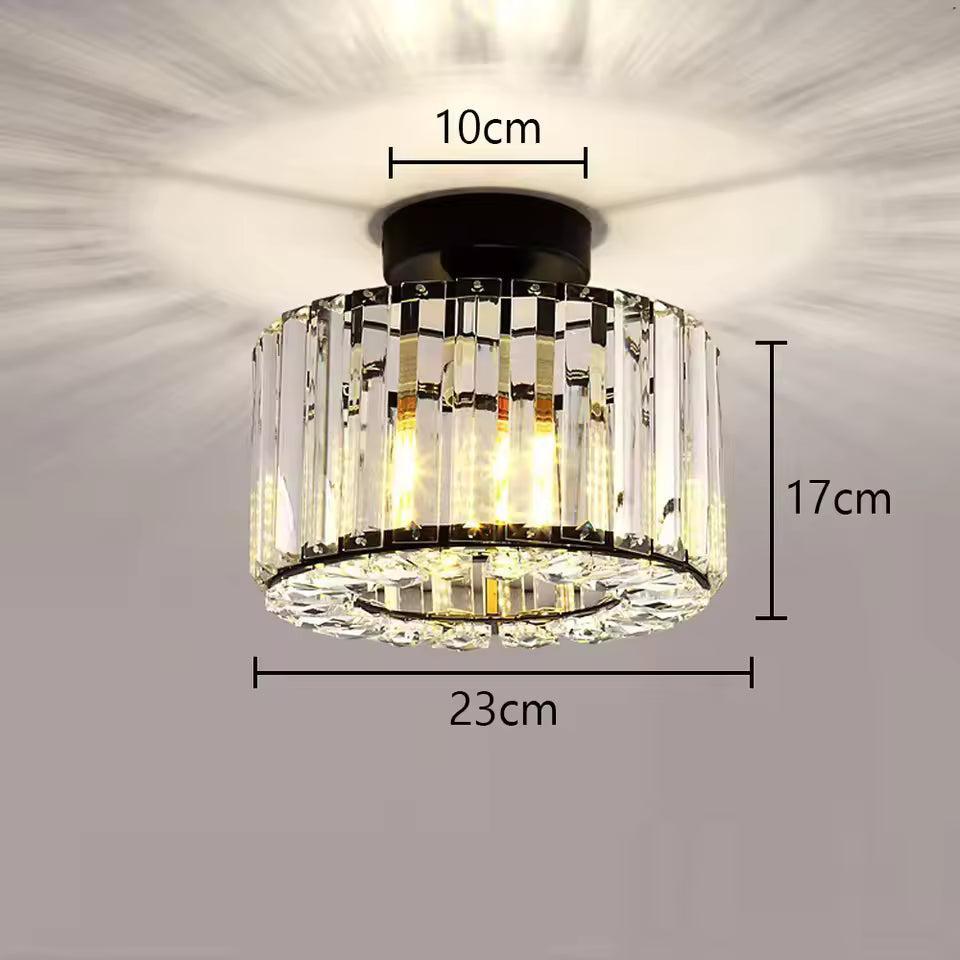 Royelux Crystal Flush Mount Ceiling Light - Modern Led Fixture for Living Room