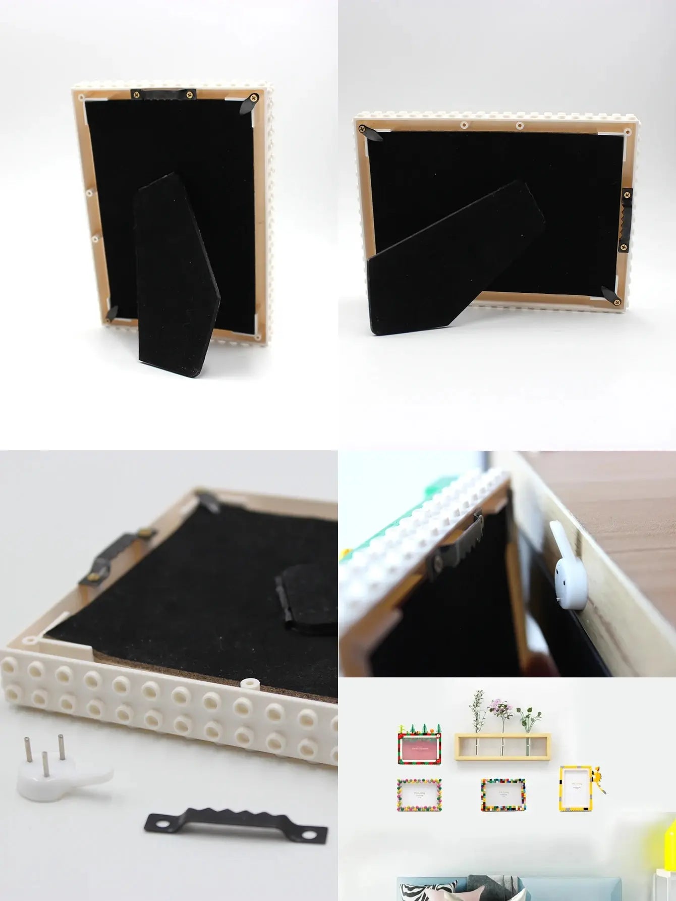Royallure DIY Building Blocks Picture Frame – Creative 4x6 & 5x7 Frame for Kids
