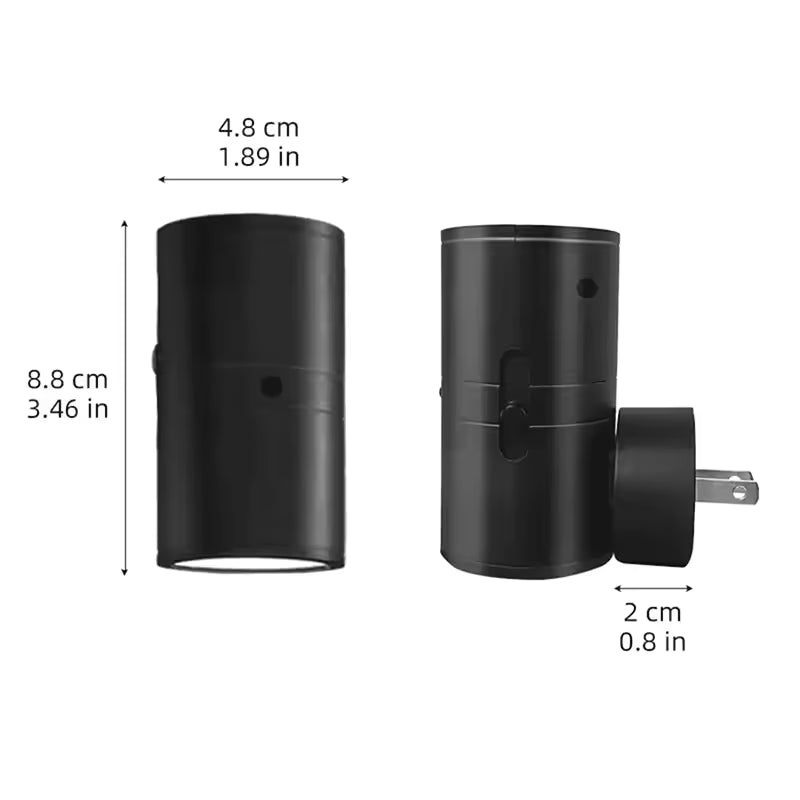 Royaleva Dimmable Plug-In Night Light with Motion Sensor - 2Pcs LED Light for Bedrooms, Hallways, and Stairs