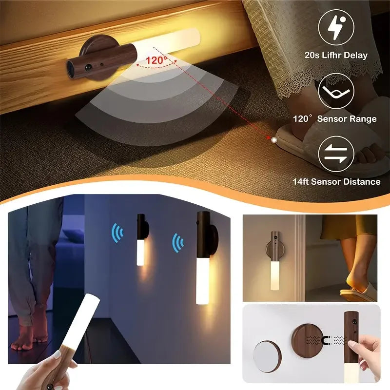 Royallure Motion Sensor Night Light LED Rechargeable Magnetic Wall Lamp