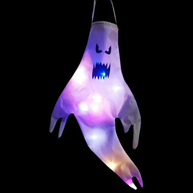 Lumora Hanging LED Luminous Ghost Halloween Decoration Outdoor Party Prop