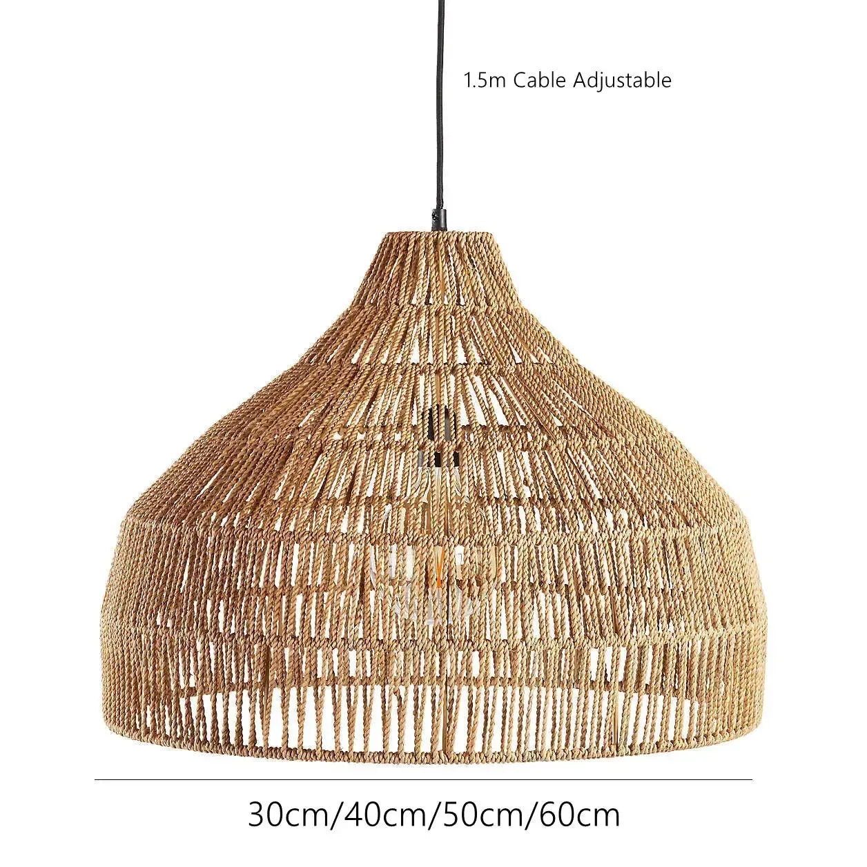 Royallure Rattan Pendant Light - Handmade Bohemian Kitchen Hanging Lights