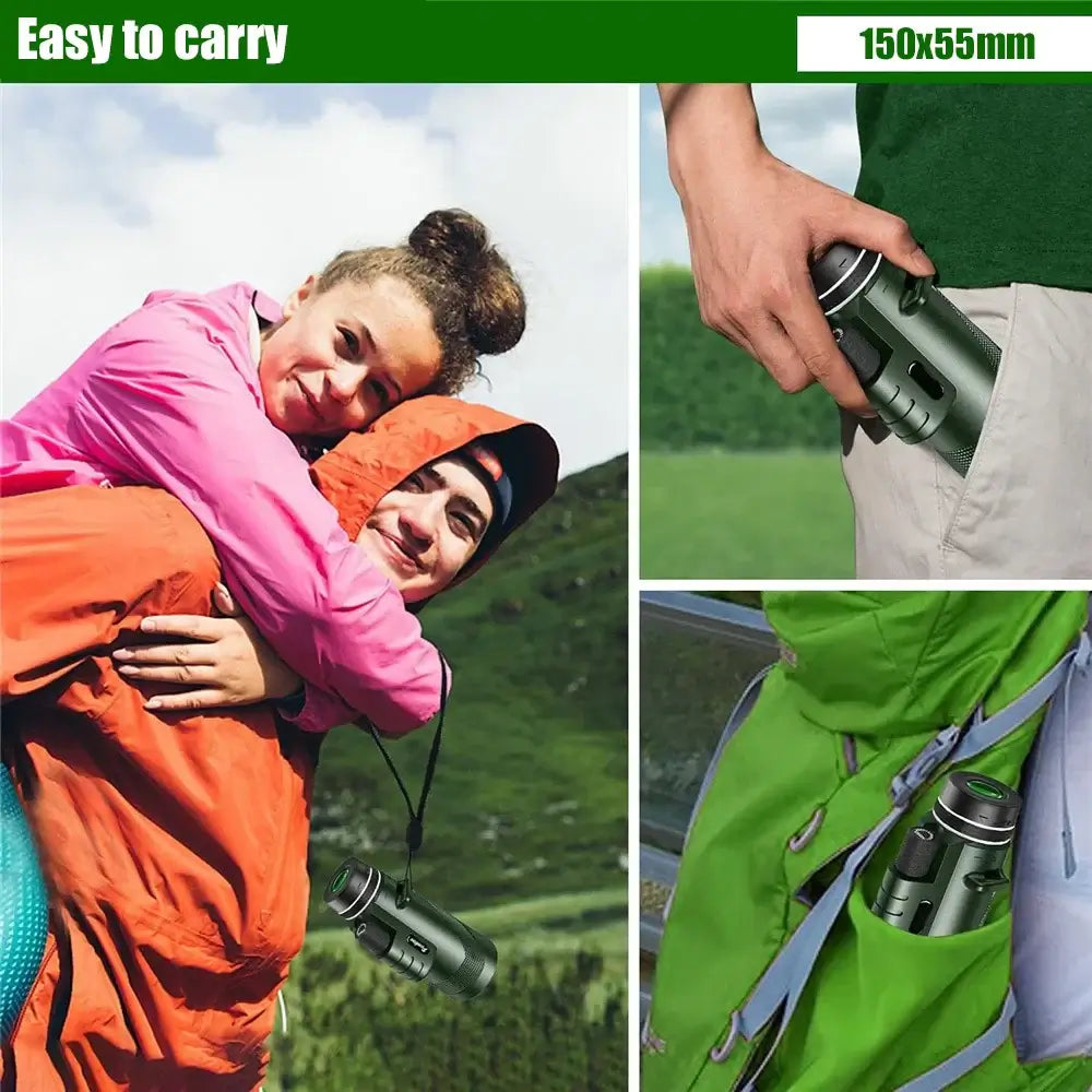 Royallure Portable HD Monocular Telescope with Smartphone Holder and Tripod