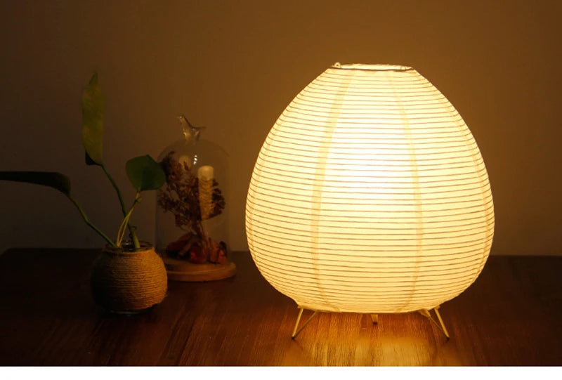 Royallure Wabi-Sabi LED Table Lamp – Minimalist Wood & Fabric, Warm Ambient Glow