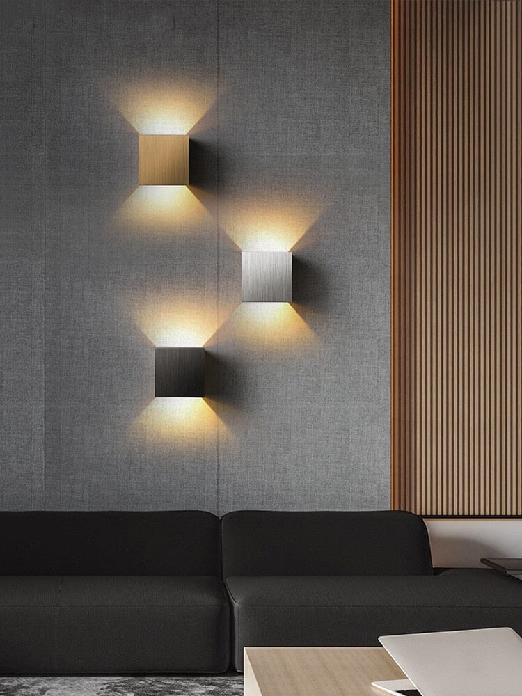 RoyaleGlow Arnold Cube Indoor & Outdoor Wall Lamps