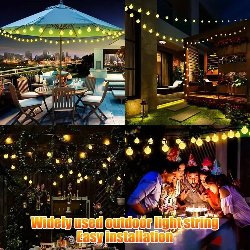 Solar String Lights 100 LED Crystal Globe Solar Lights Outdoor IP65 Waterproof with 8 Modes for Garden Tree Patio Party Decor 3