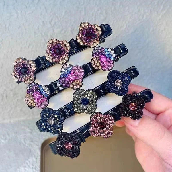Rhinestone hair clip for women, elegant bobby pin for styling bangs and broken hair, easy-to-use sparkly hair accessory for weddings, parties, and everyday wear.