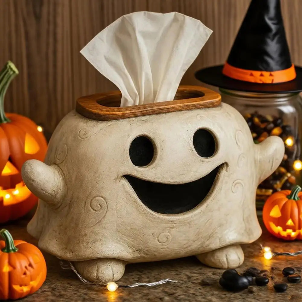 Spooky Halloween Pumpkin Tissue Box Holder Universal Dispenser for Bathroom Kitchen Halloween Home Decor Accessory 1