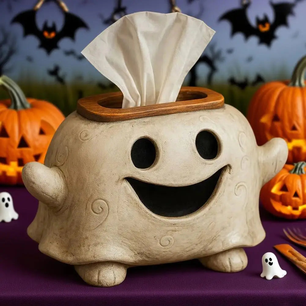 Spooky Halloween Pumpkin Tissue Box Holder Universal Dispenser for Bathroom Kitchen Halloween Home Decor Accessory 2