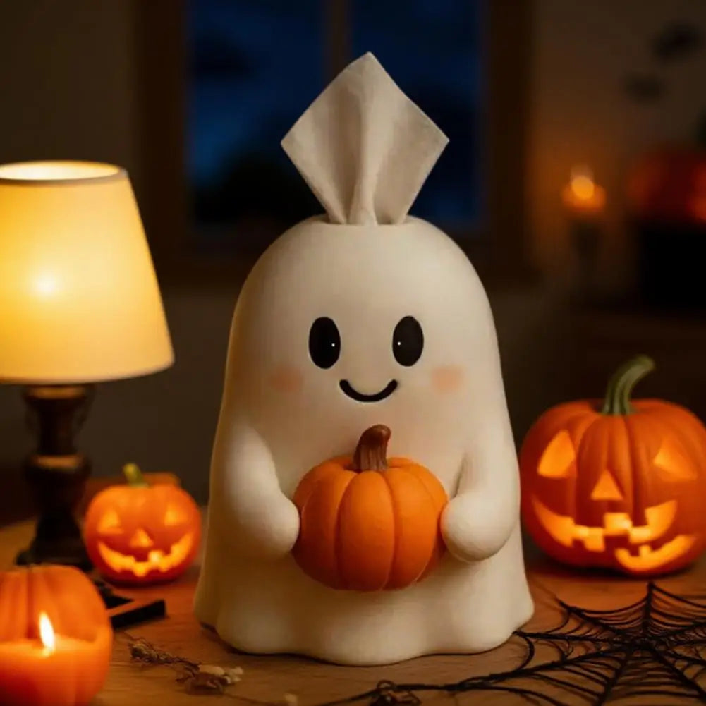 Spooky Halloween Pumpkin Tissue Box Holder Universal Dispenser for Bathroom Kitchen Halloween Home Decor Accessory 3