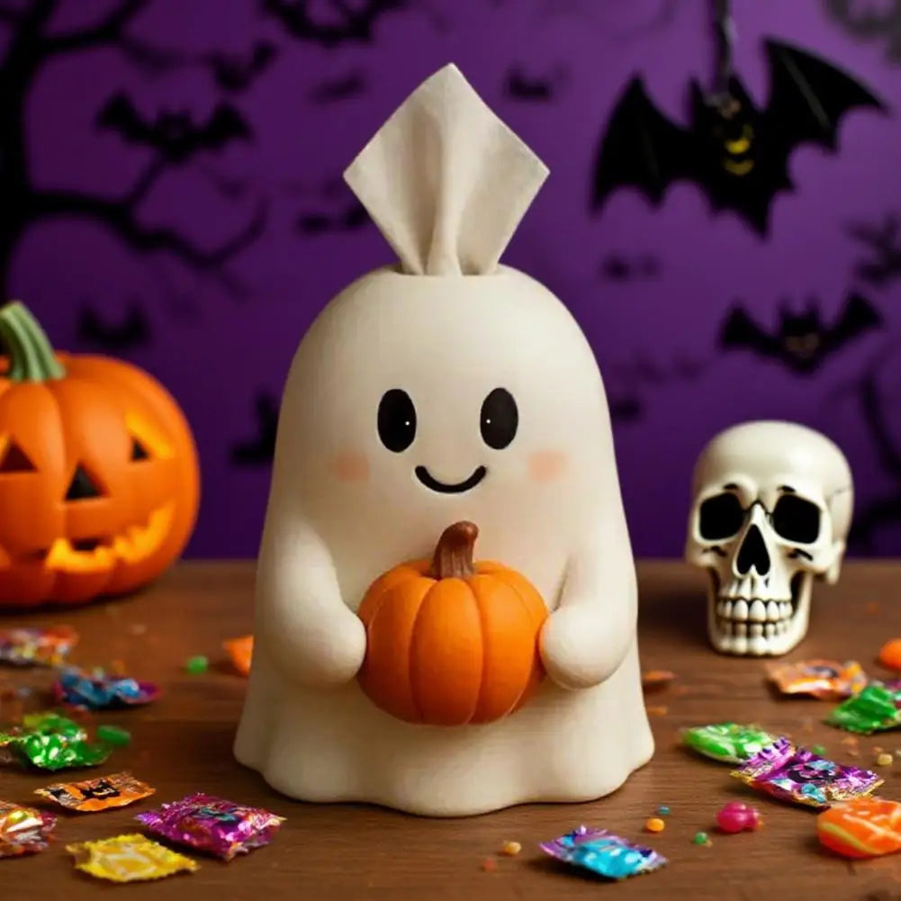 Spooky Halloween Pumpkin Tissue Box Holder Universal Dispenser for Bathroom Kitchen Halloween Home Decor Accessory 4