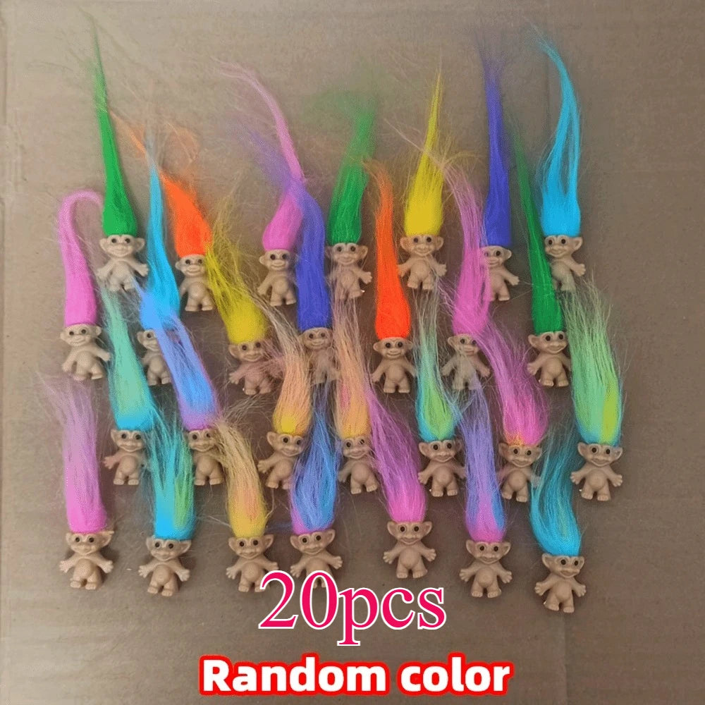 Troll Dolls, Vintage Trolls Lucky Doll Figures, Chromatic Adorable Cute Little Guys Collection, Party Favors,Christmas,Halloween 1