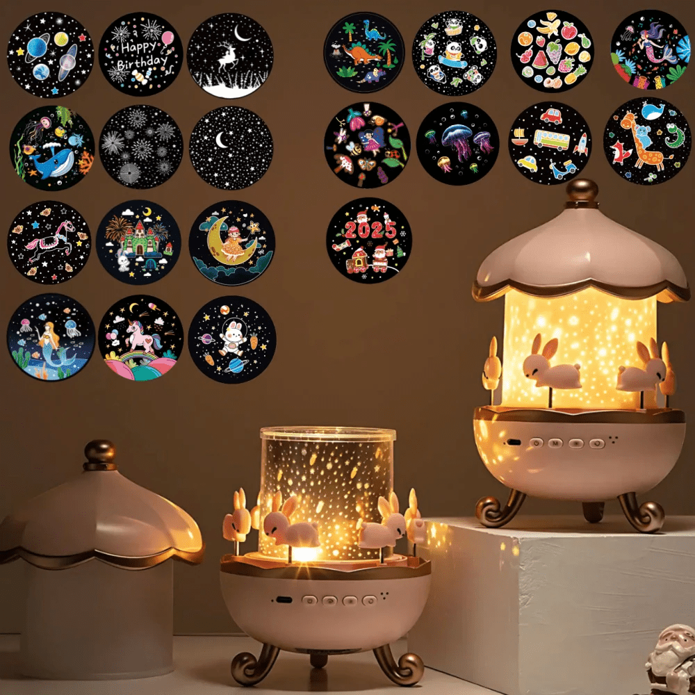 LuxRoyale Starry Night Projection Light With Rotating Sky For Kids Bedtime