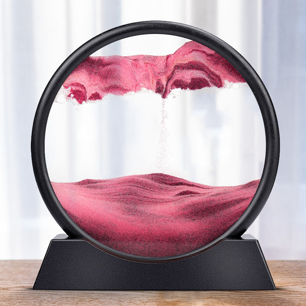 Royaleva Moving Sand Art Sculpture - LED Soothing Desktop Decor - Mars / 7 inch