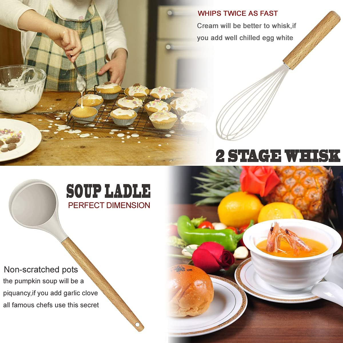 Ultimate Kitchen Utensils Set- 35 Pcs Cooking Utensils & Kitchen Gadgets Tools Set for Nonstick Cookware 3