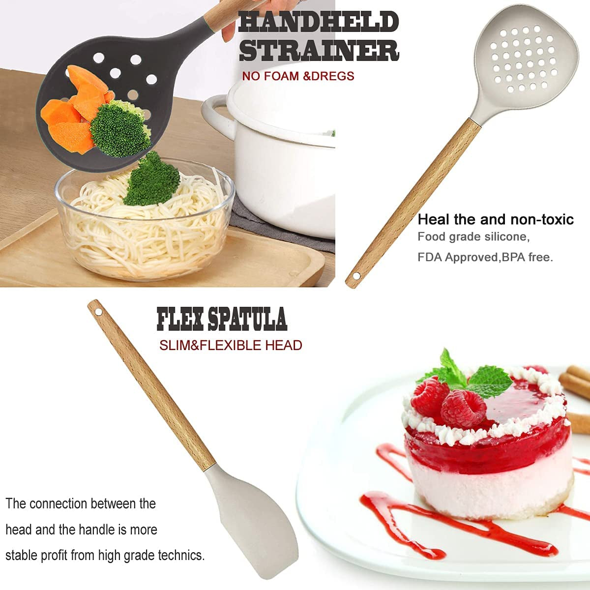 Ultimate Kitchen Utensils Set- 35 Pcs Cooking Utensils & Kitchen Gadgets Tools Set for Nonstick Cookware 5