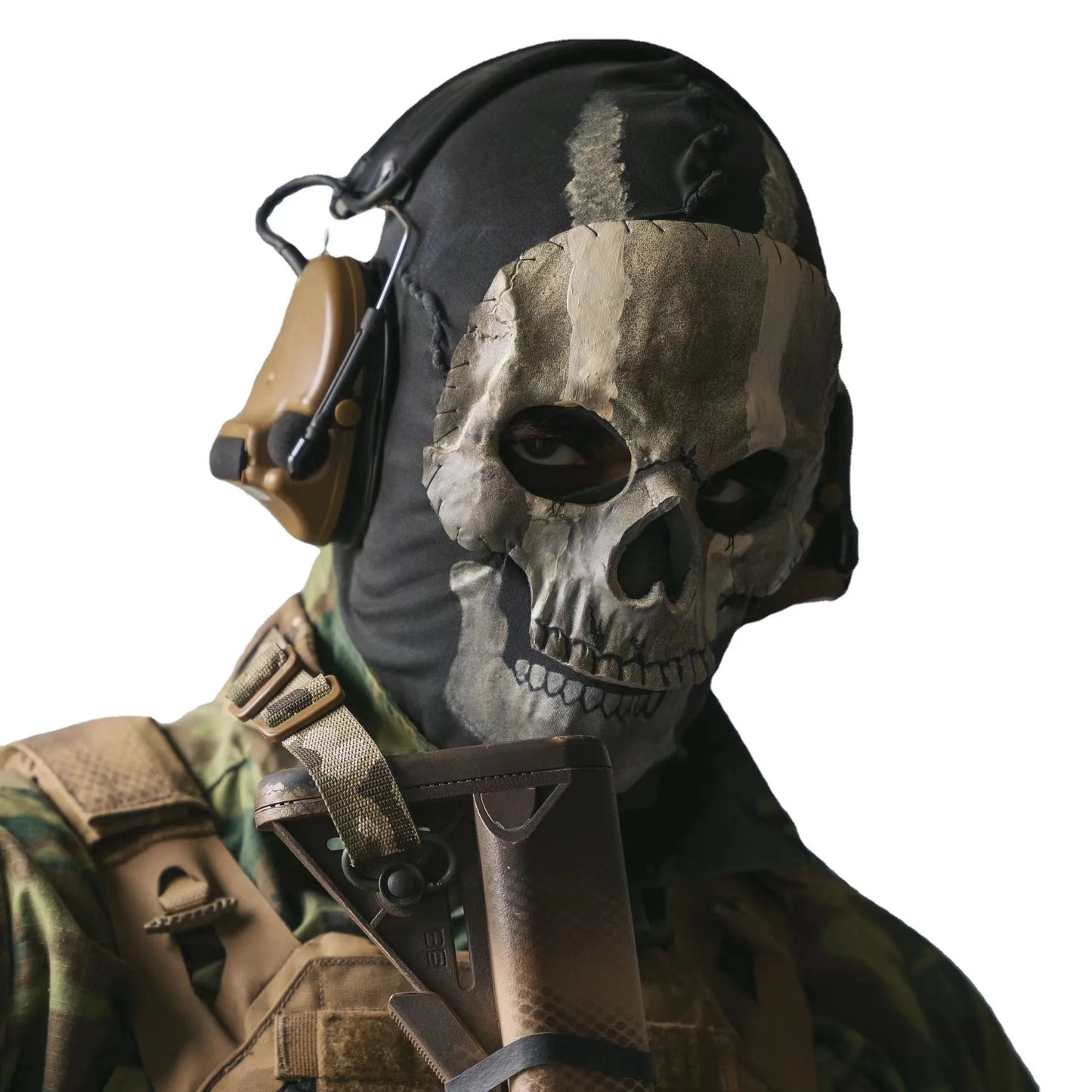Unisex Halloween Horror Ghost Skull Mask Call of Duty MW2 Latex Headgear Helmet Cosplay Perform Party Masquerade Prop Cosplay 1