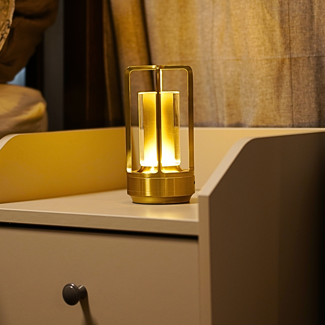 Crystal Glow Lantern – Elevate Your Spaces - Gold