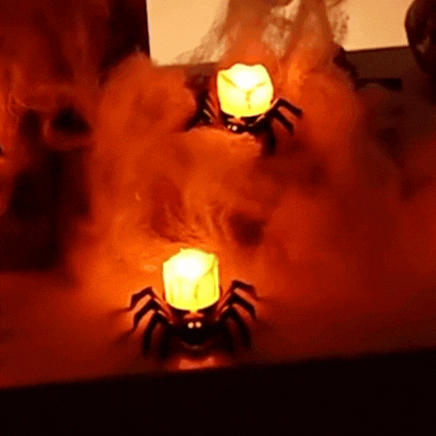 Lumora Halloween LED Candle Light Spider Pumpkin Lamp Haunted House Party Decor