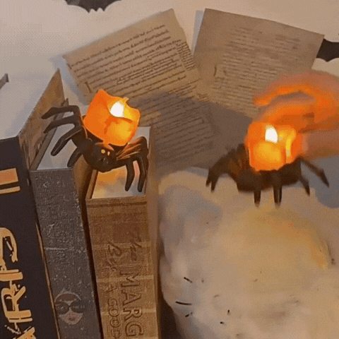 Lumora Halloween LED Candle Light Spider Pumpkin Lamp Haunted House Party Decor