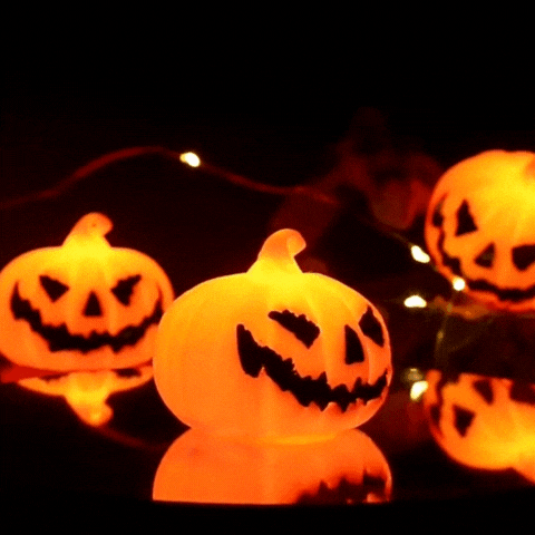 Royelux 3pcs LED Pumpkin Fairy Lights Battery Operated Table Lamps Halloween Decor