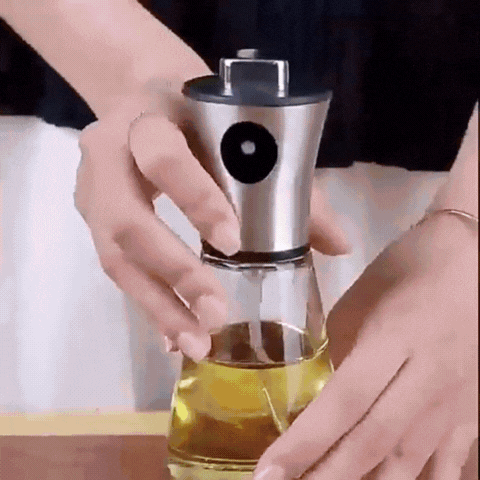 LuxRoyale Oil Spray Bottle – 304 Stainless Steel & Glass BPA-Free Dispenser for Cooking & BBQ