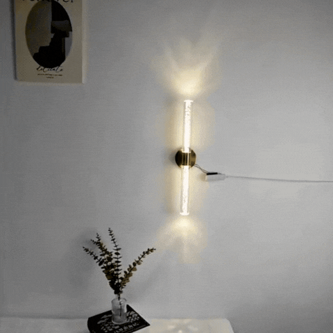 Royallure Nordic Crystal Rod LED Wall Sconce – Elegant Wall Lamp for Bedroom and Living Room Lighting 0